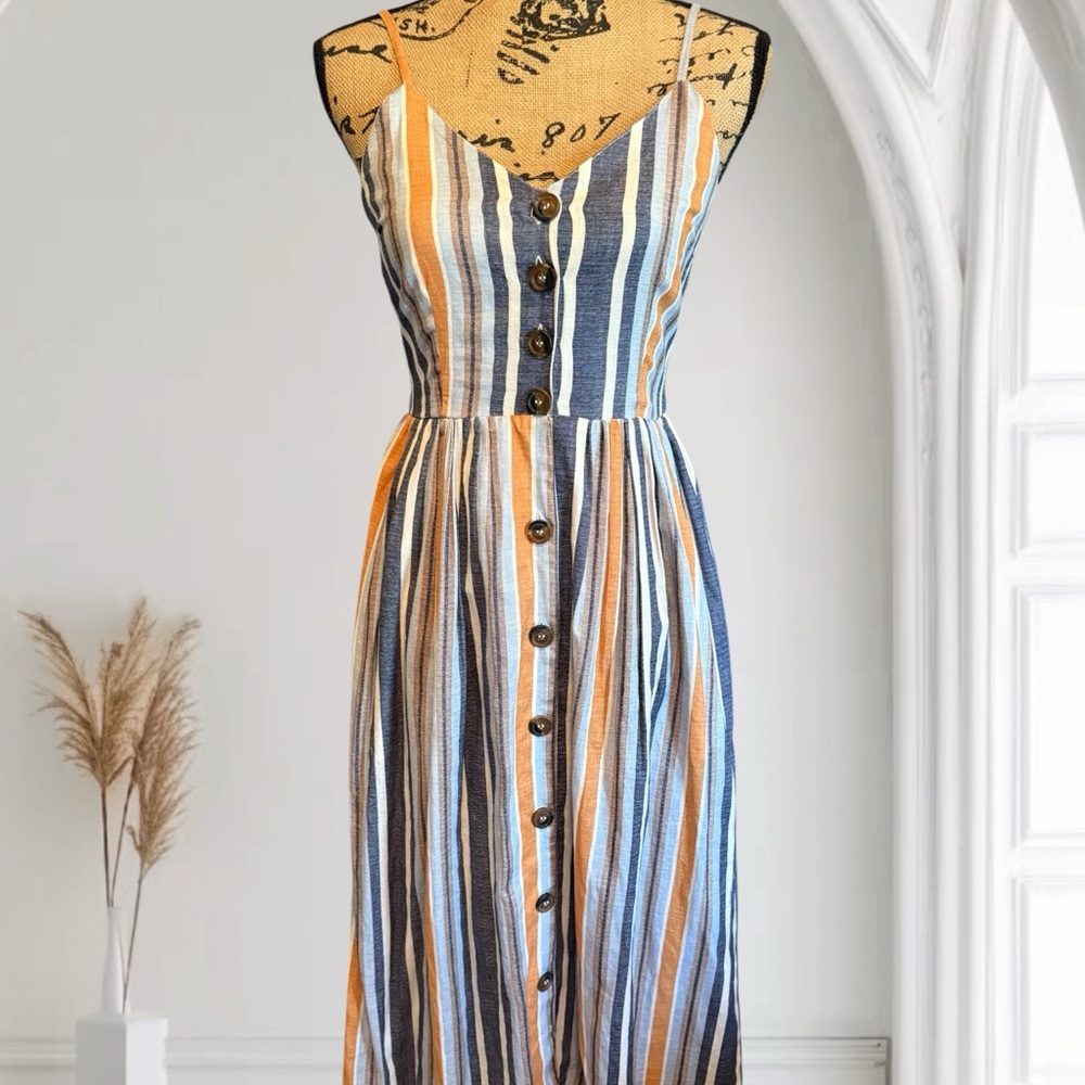NWOT! Striped Button-Down Dress